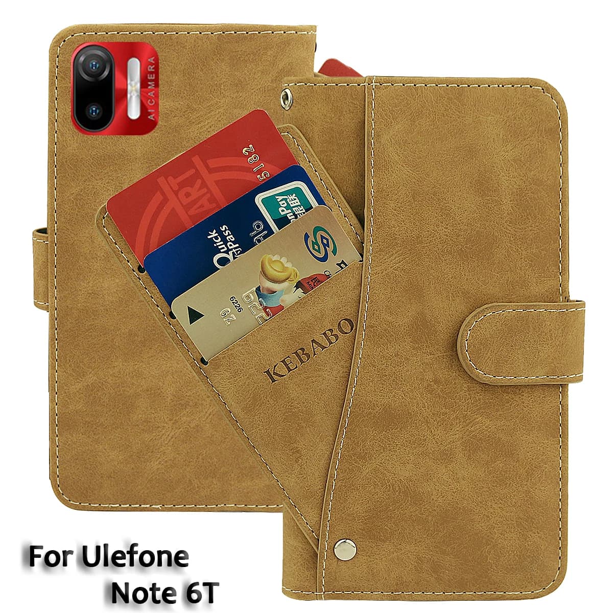 Portafoglio in pelle vintage Ulefone Note 16 18 19 20 6T Ultra Pro Custodia protettiva per telefono con copertura antiscivolo dedicata di lusso