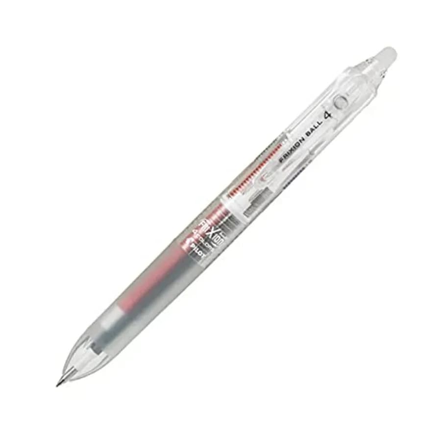 FriXion Ball 4, Penna a sfera cancellabile, Penna multiuso con inchiostro gel a 4 colori, 0,38 mm, Corpo trasparente LKFB-80UF-NC