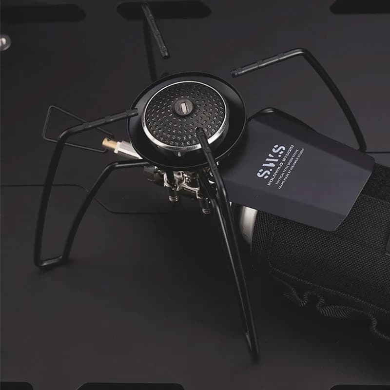 WELLHIKE Spider Stufa Spider Black Foldable Card Stoves Camping utensils Camping kitchen utensils Camping barbecue stove