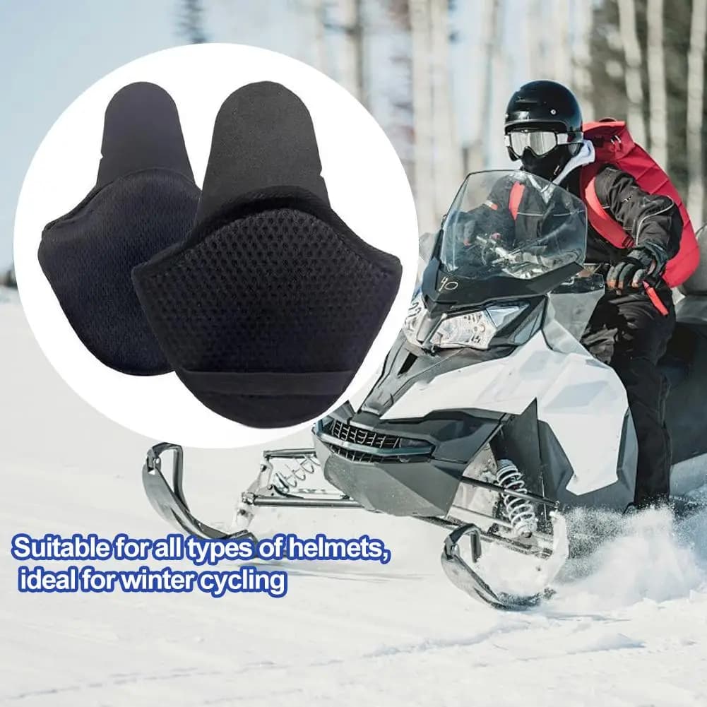 Biker Helmet Removable Ear Covers for hot ears for winter riding Anti-fredd Motoslitta Cycling Universal helmet Access O5H9