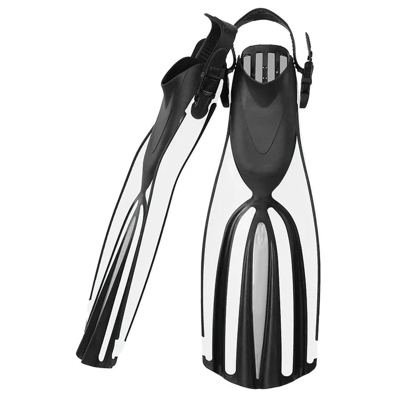 High Quality Long Blade Scuba Diving Fins Safety Rubber Scuba Fins Snorkeling Swimming Fins for Adult Kids
