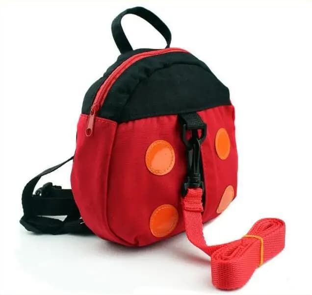1 pz Marsupio Zaino Antismarrimento Ladybird per Bambini, Borsa da Passeggio per l'Apprendimento della Sicurezza, Guinzaglio per Neonati e Bambini