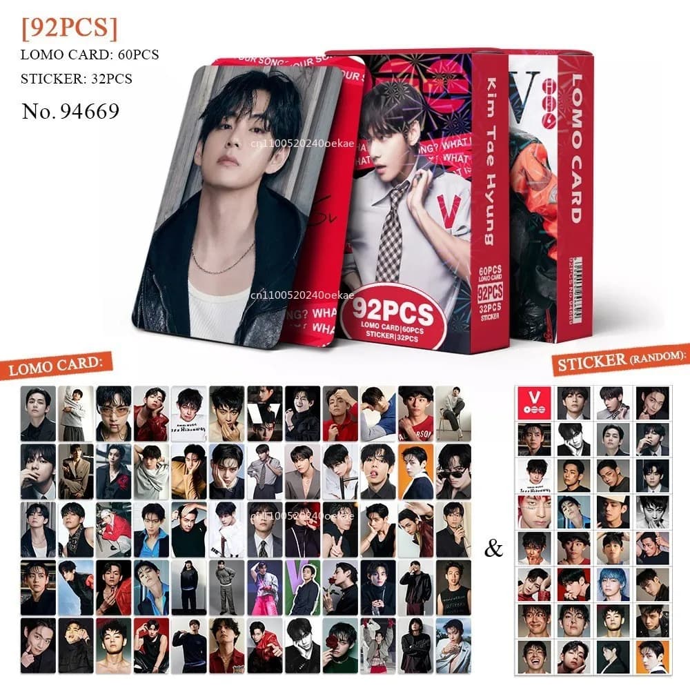 New 92Pcs Lomo Cards Photocards Stickers HD Fans Collection Cards Decorative Stickers Present Gifts