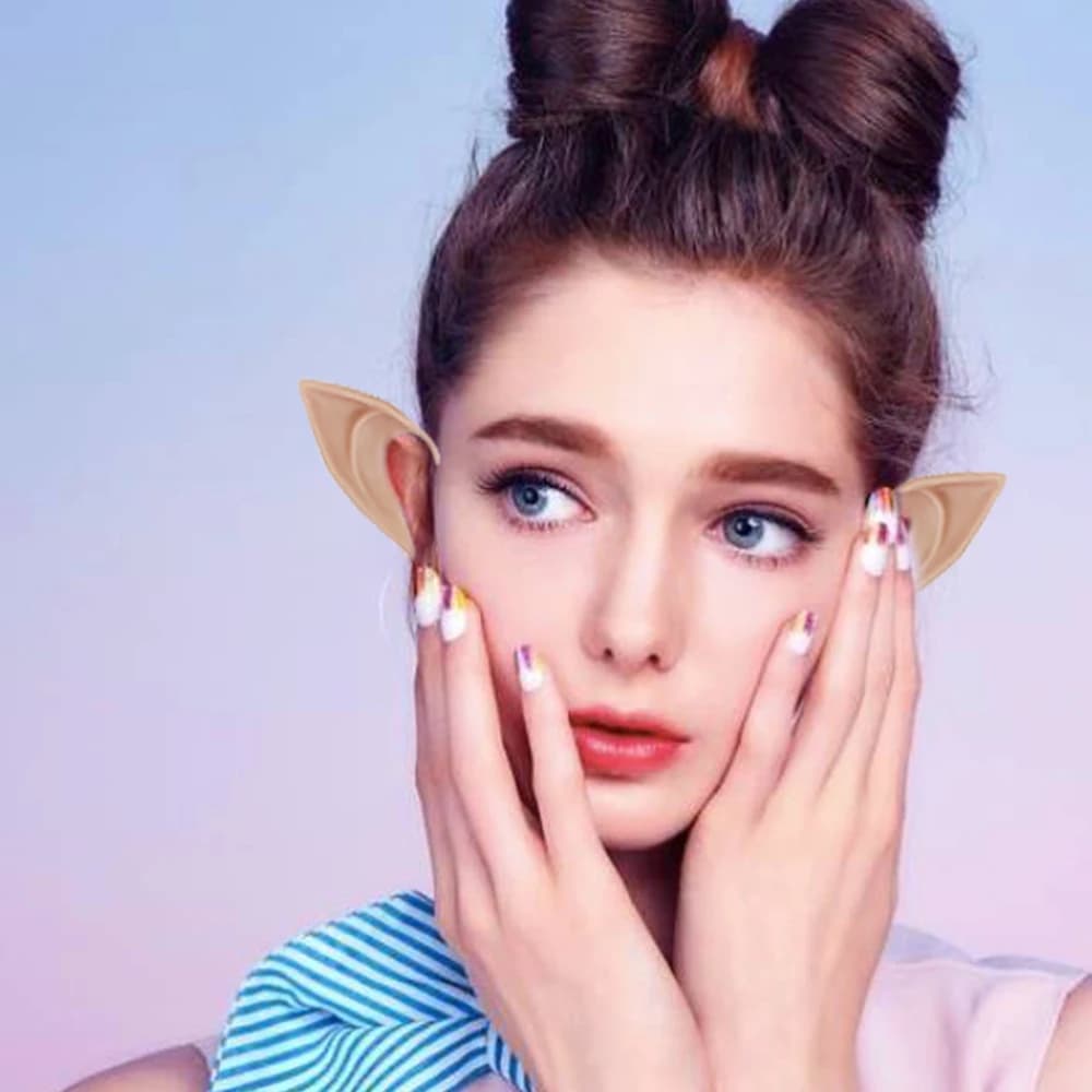 Elf Earrings in latex for Halloween, Fairy or Angel Costume Accessories, Cosplay Mask, Halloween Party Accessories