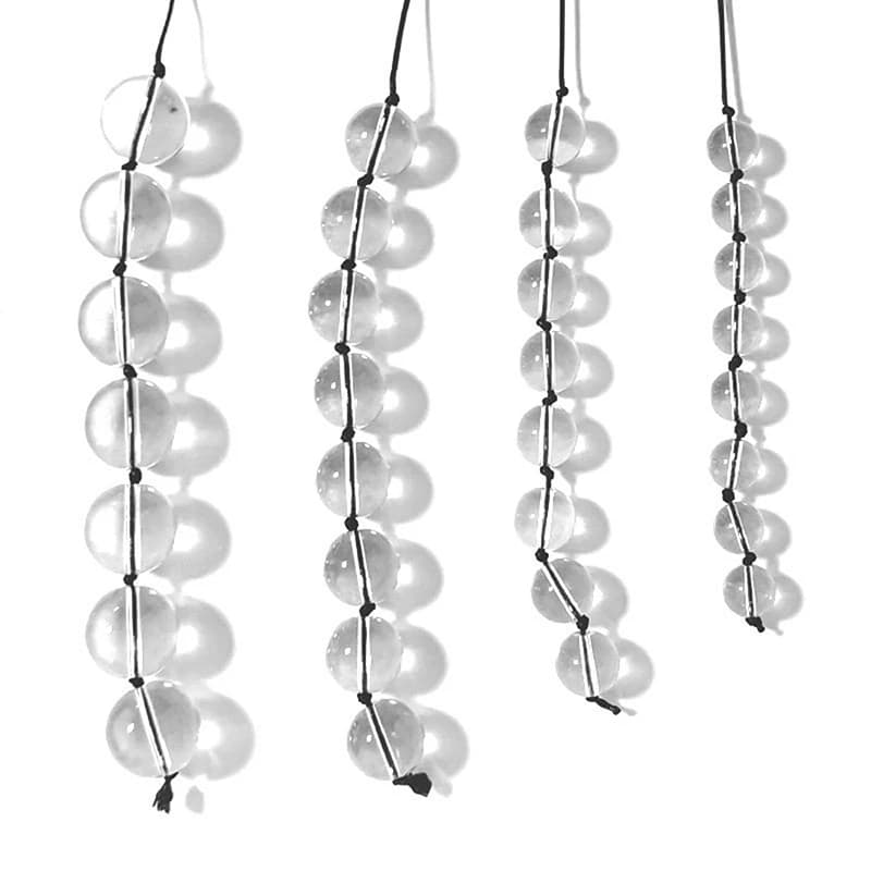 1PC Palline Anali in Vetro Cristallo, Plug Anale, Massaggiatore BDSM, Giocattoli Erotici Inseribili, Accessori con Perline per Giochi Sensuali