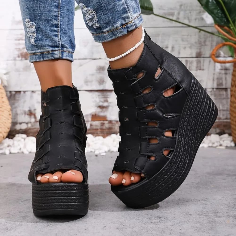 Fashionable Hot Selling Round Headed Elegant High-heeled Sandals for Women in Spring Autumn New Sexy/Comfortable Casual Sandals