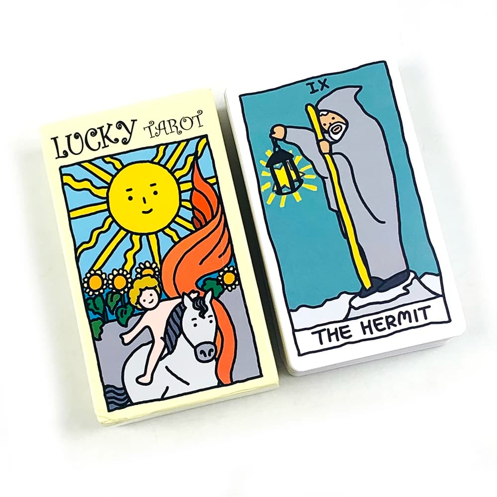 Carte dei Tarocchi Portafortuna, Mazzo di Tarocchi Carini per Divinazione e Previsione del Futuro, Gioco da Tavolo per Intrattenimento, Meditazione e Giochi per Feste