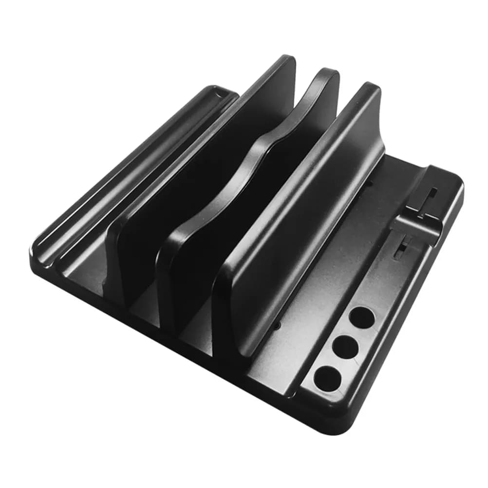Supporto Verticale Regolabile per Laptop, Versione Dock, Doppio Supporto da Scrivania, Organizzatore per Libri, Supporto per Computer Portatile