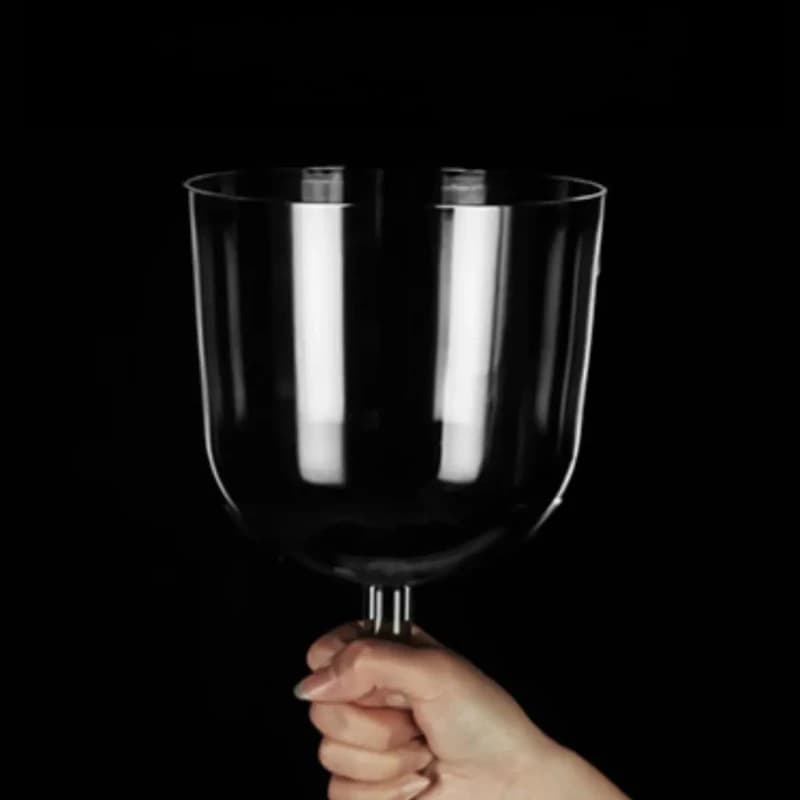 Handheld Crystal Singing Bowl Transparent Meditation Singing Bowls Sound Healing Quartz Bowls Musical Instruments Percussion