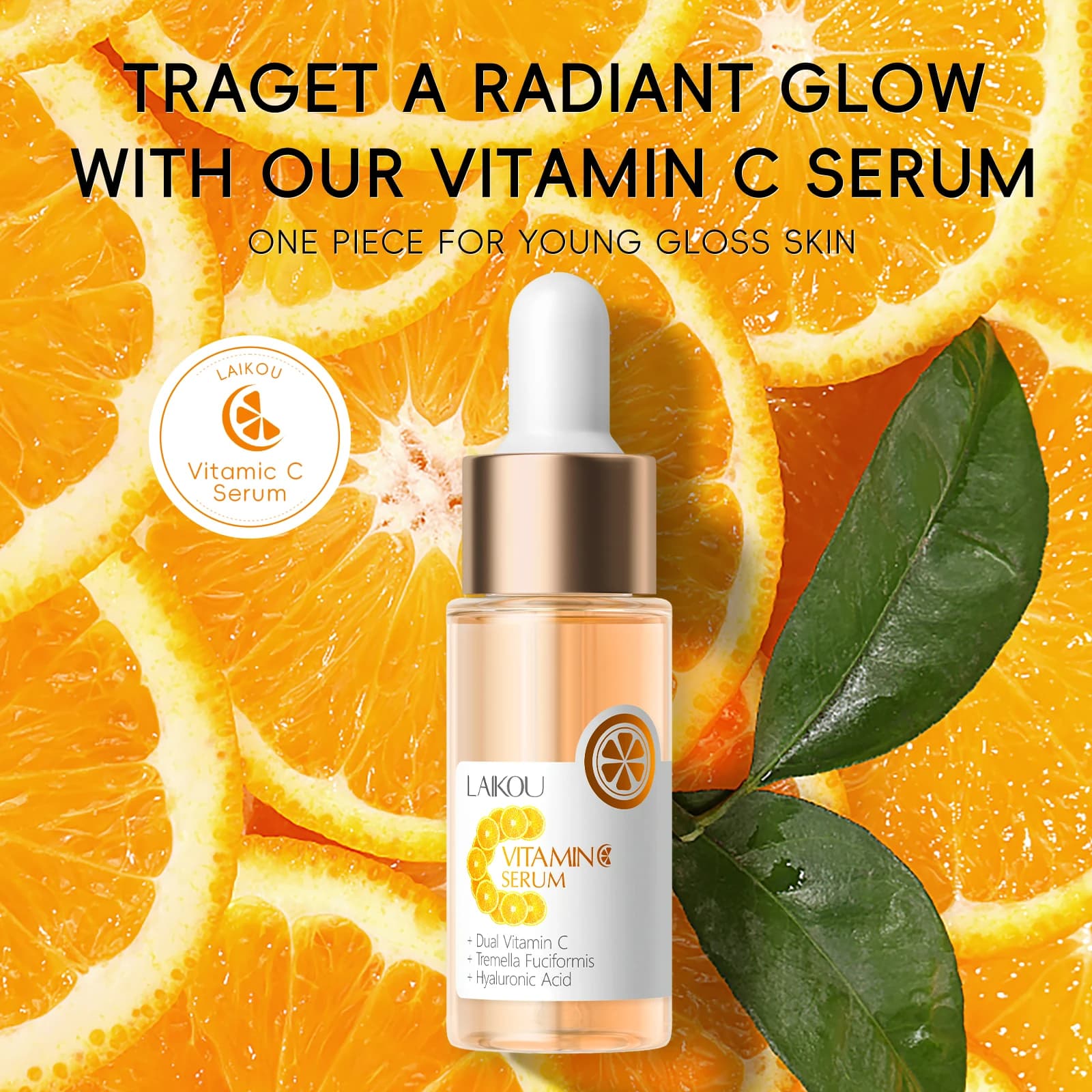 LAIKOU Siero face to vitamin C VC Hydrating Levigante Face Essence Skin care products