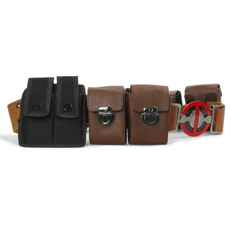 25COSWade Wilson Belt Full Set Deadpol Buckle Pouches Costume Ryan Reynolds Halloween Cospaly Props Size S M L XL