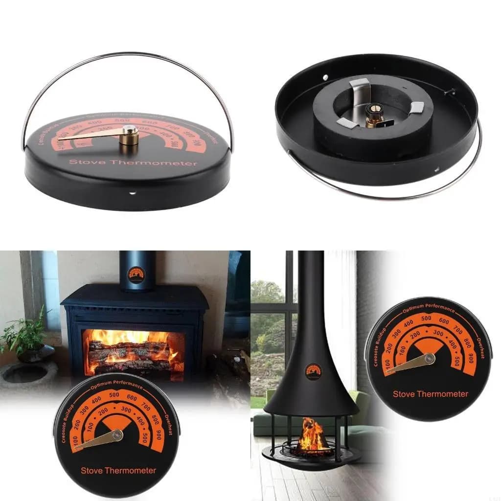 L43A Accurate Baking Thermometer Alloy Magnetic Stem Thermometer for Wood Stem Pipes Top Smoke Tanks Measuring