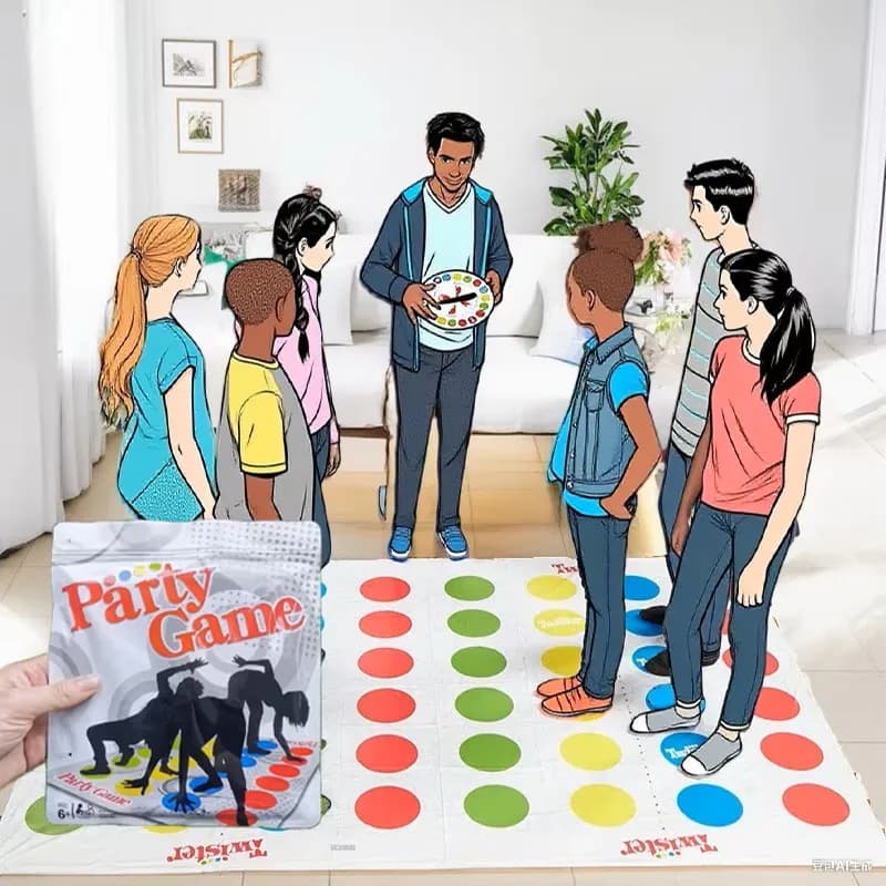 Gioco da Tavolo per Feste in Famiglia, Divertente Gioco per Bambini e Famiglie, Tappetino per Movimenti Corporei, Giochi da Tavolo per Feste