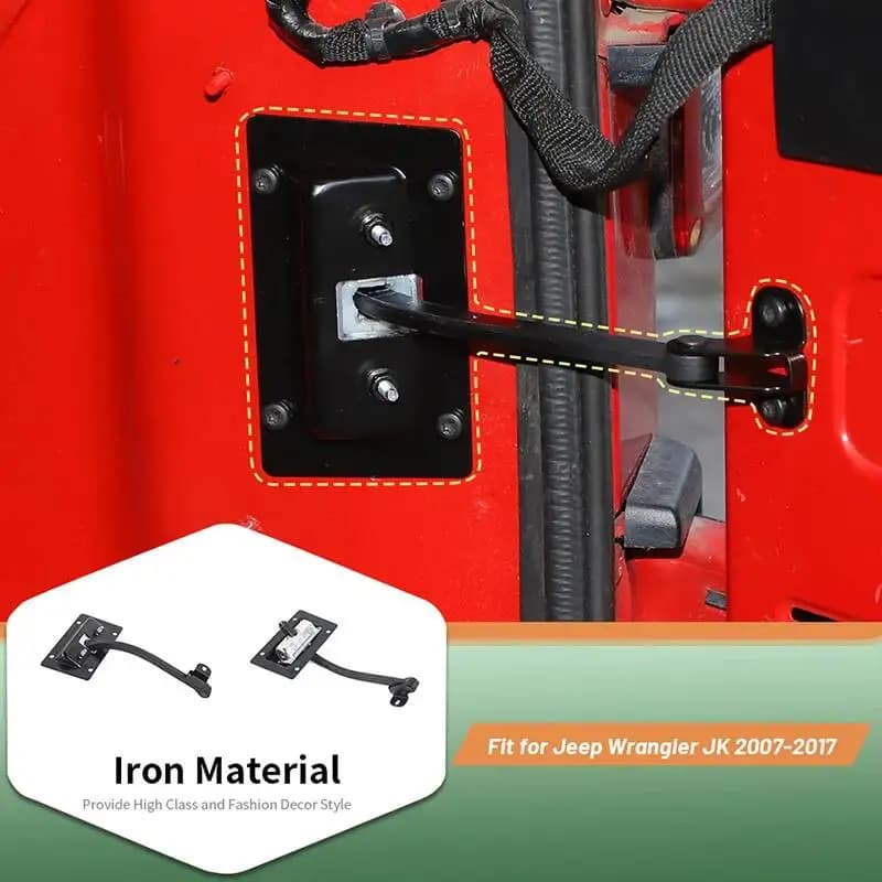 Fermo Limitatore in Ferro per Portellone Posteriore Jeep Wrangler JK JKU 2007-2017, Accessori Auto