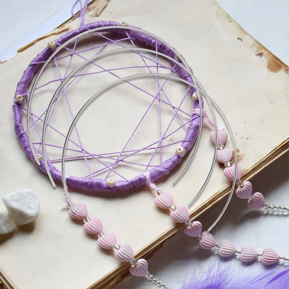 8Pcs Dream Catcher Iron Half Rings DIY Frame Sturdy Craft Metal Hoops for Wreath Tassel Macrame Handmade Supplies