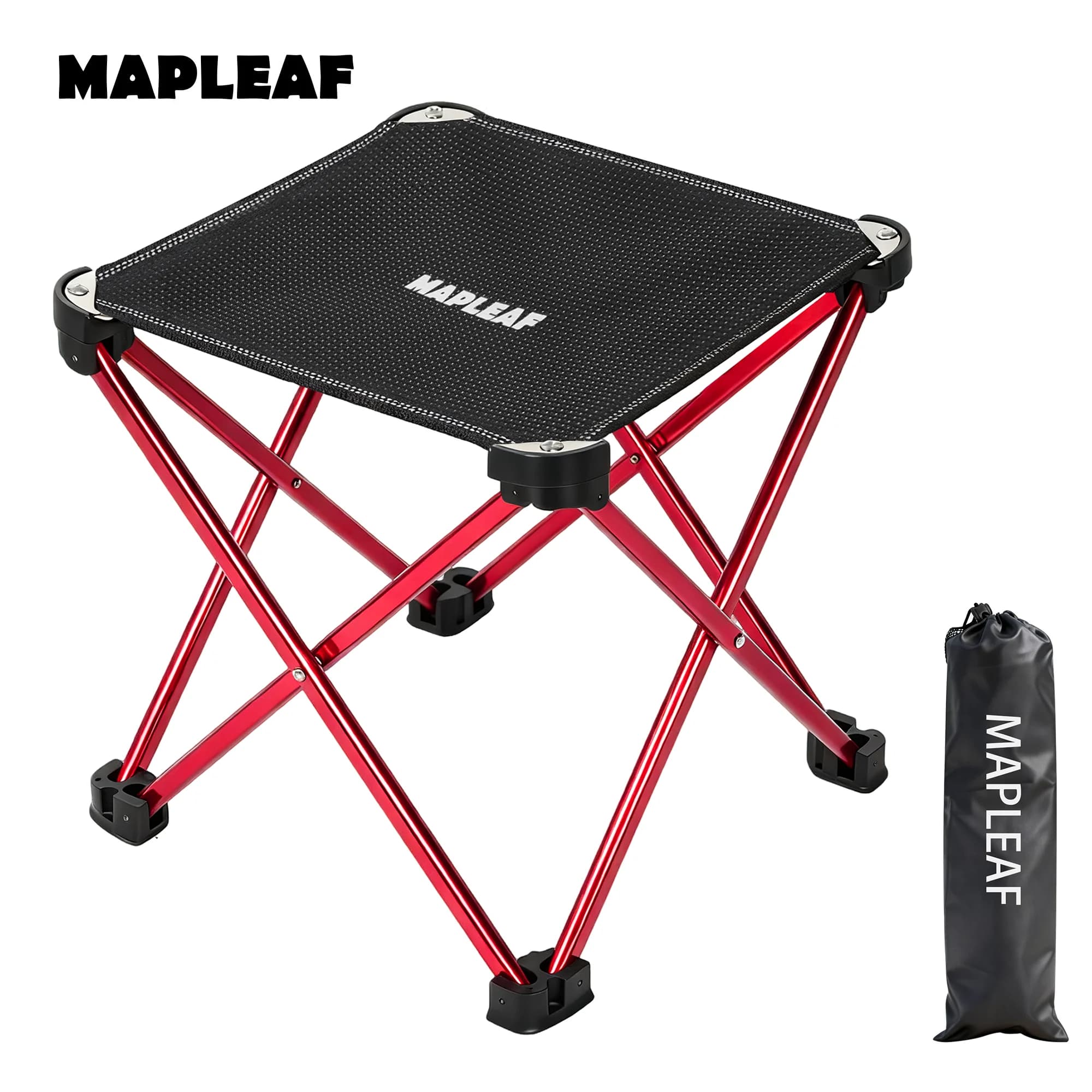 MAPLEAF Portable Folding Stool Mapleaf Camping Outdoor Hiking Ultralight Foot Stool Fishing Seat for Picnic Tools Foldable Travel Chair