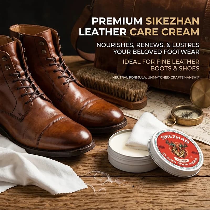 Crema Nutriente Tutto-in-Uno per Pelle, per Divani, Sedili Auto, Cinture, Portafogli, Lucidante Trasparente per Scarpe SIKEZHAN, Cera Lucidante