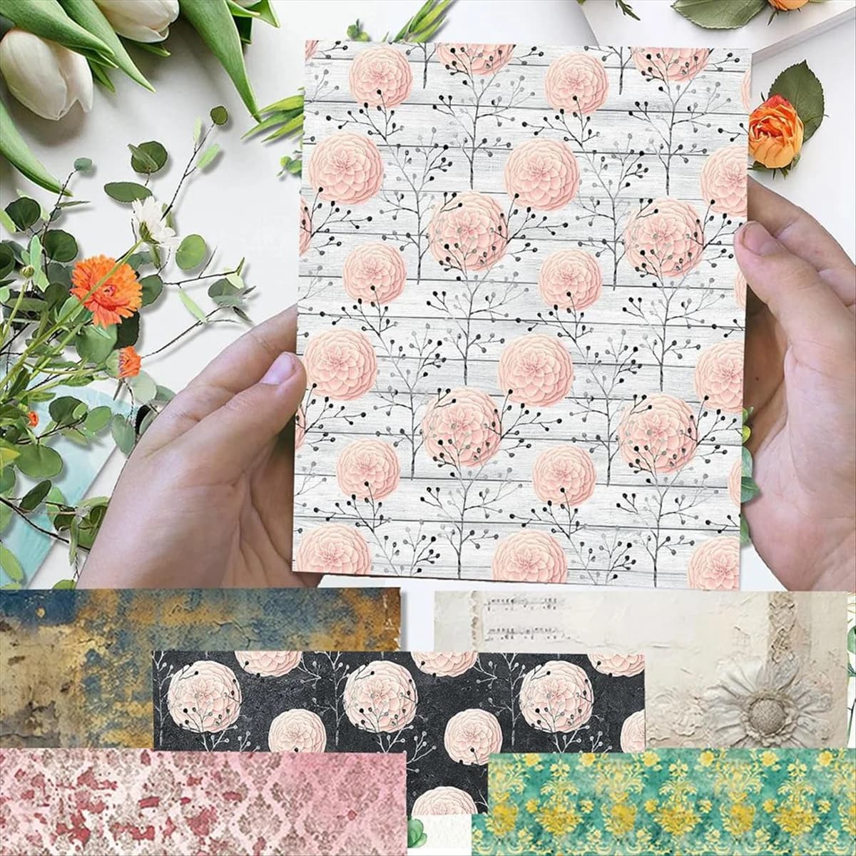 NEW Scrapbook Paper 12x12 Inch, 24 Sheets DIY Origami Decorative Craft, Double Sided Printing, Photo Album Decor