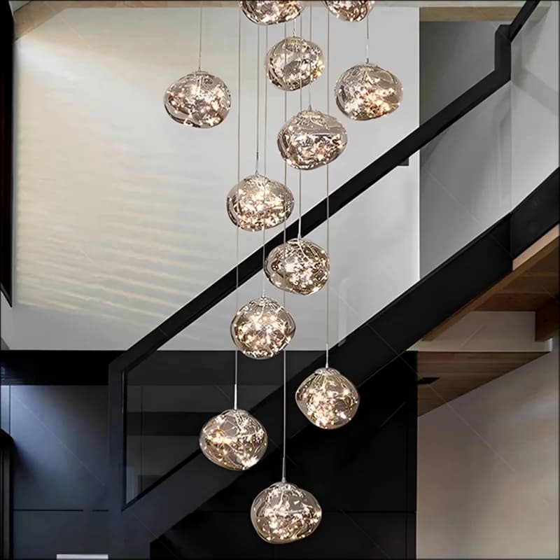 Lampade a sospensione con anelli luminosi a LED per arredamento moderno, lampadari a LED per soggiorno, illuminazione a sospensione per sala da pranzo, illuminazione per interni.