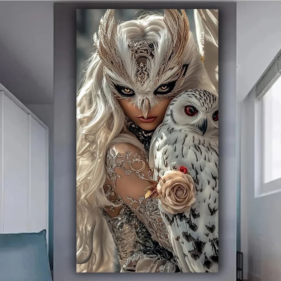Pittura diamante fai da te Aquila Regina e gufo Alce Lupo Cavallo Gioielli Punto croce Pieno quadrato rotondo Diamante Arte Mosaico Ritratto