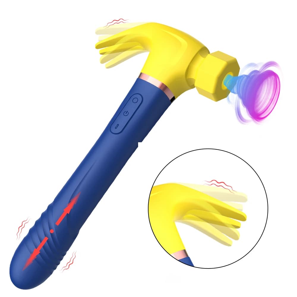 Martello vibratore macchina del sesso multifunzionale stimolazione del punto G dildo telescopico massaggio vaginale clitoride succhiare masturbatore femminile