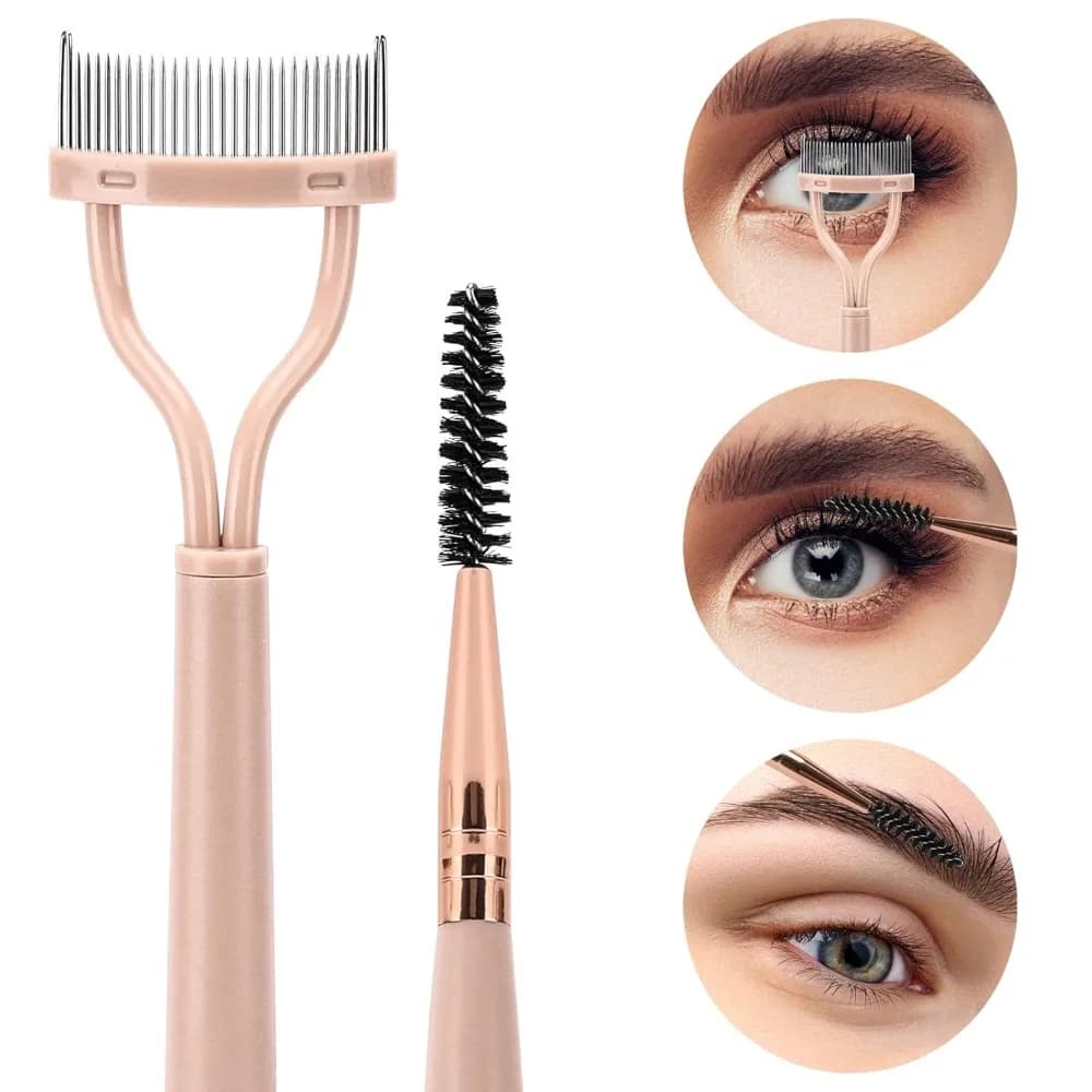 Pettine per Ciglia, Separatore di Ciglia, Applicatore di Mascara, Spazzola per Ciglia, Strumento Separatore di Ciglia, Pettine con Design ad Arco, Strumento per Pennelli Cosmetici