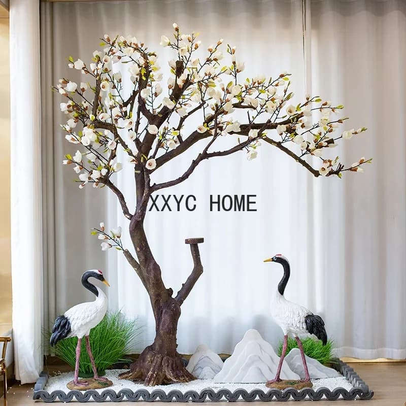 Artificial Magnolia Tree, Large Green Plant for Interior, Vetrine and Floor Decoration