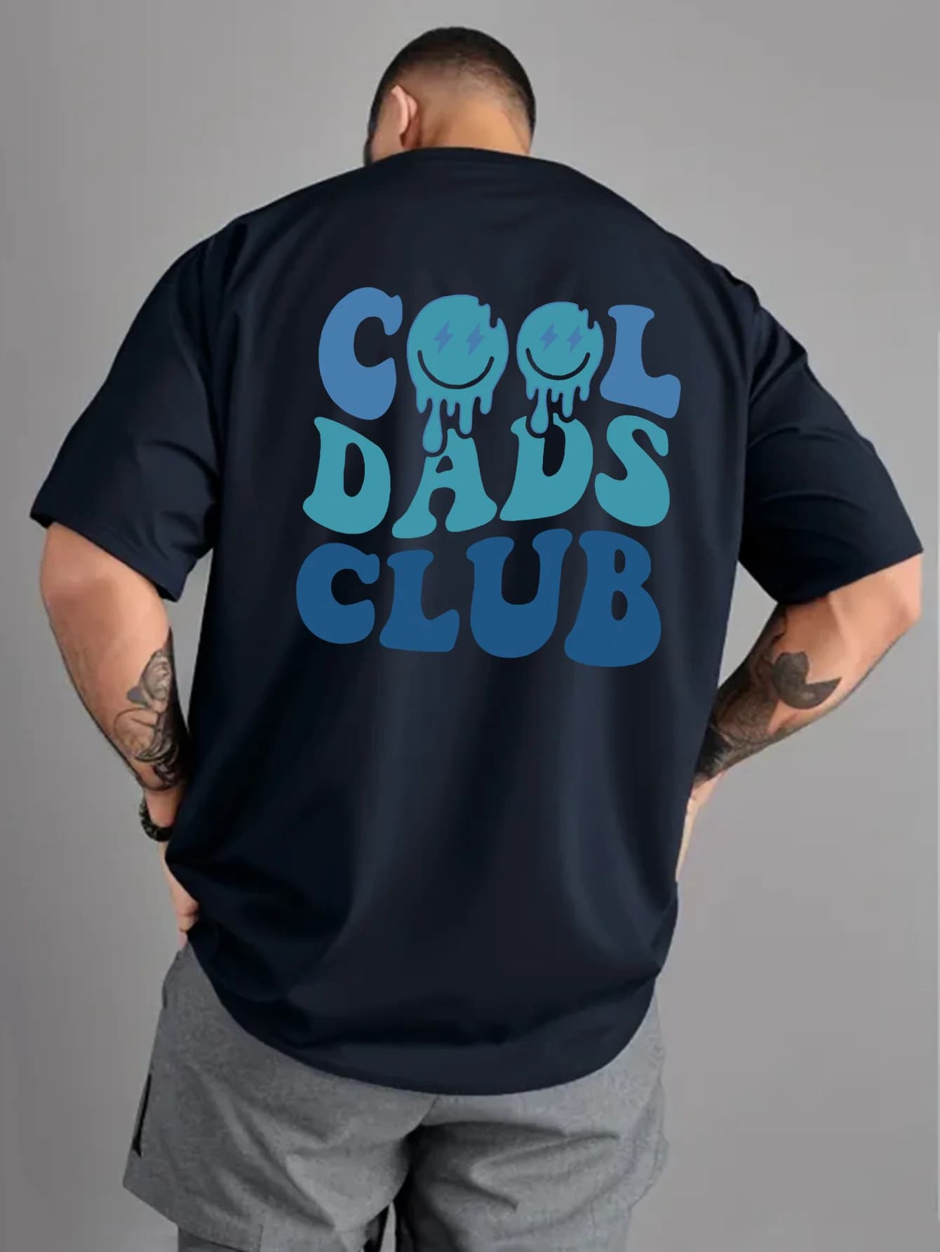 T-shirt da uomo estiva 100% puro cotone alla moda casual allentata cool dad club lettera stampata girocollo a maniche corte