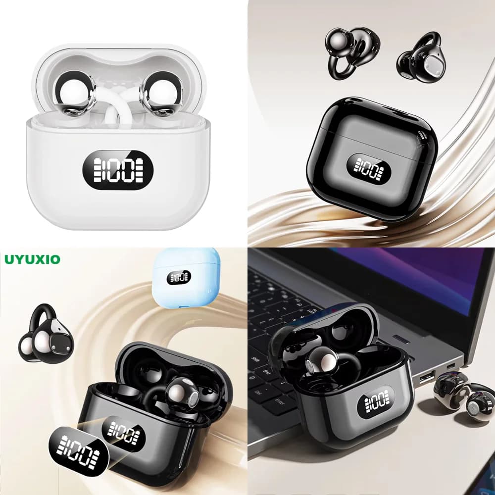 Wireless Earbuds BT 5.4 OWS Stereo Headphone with LED Display Comfort Fit Earphone for Business Travel High Quality Headset New