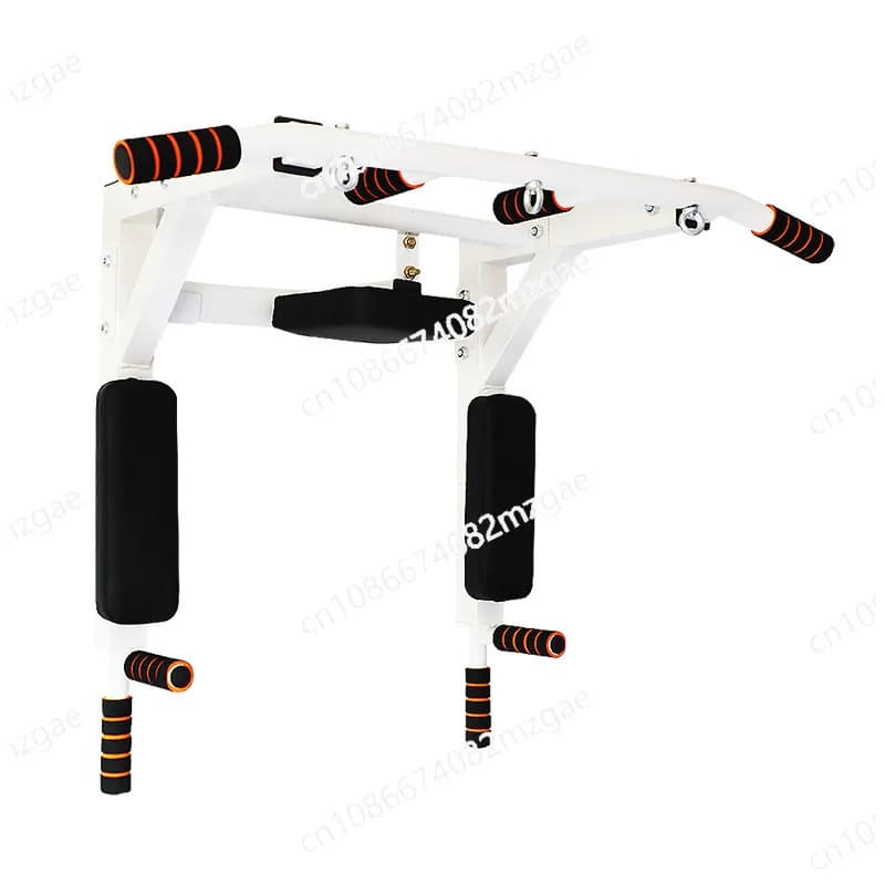 Traction device for multifunctional indoor exercises with horizontal wall bar for home use