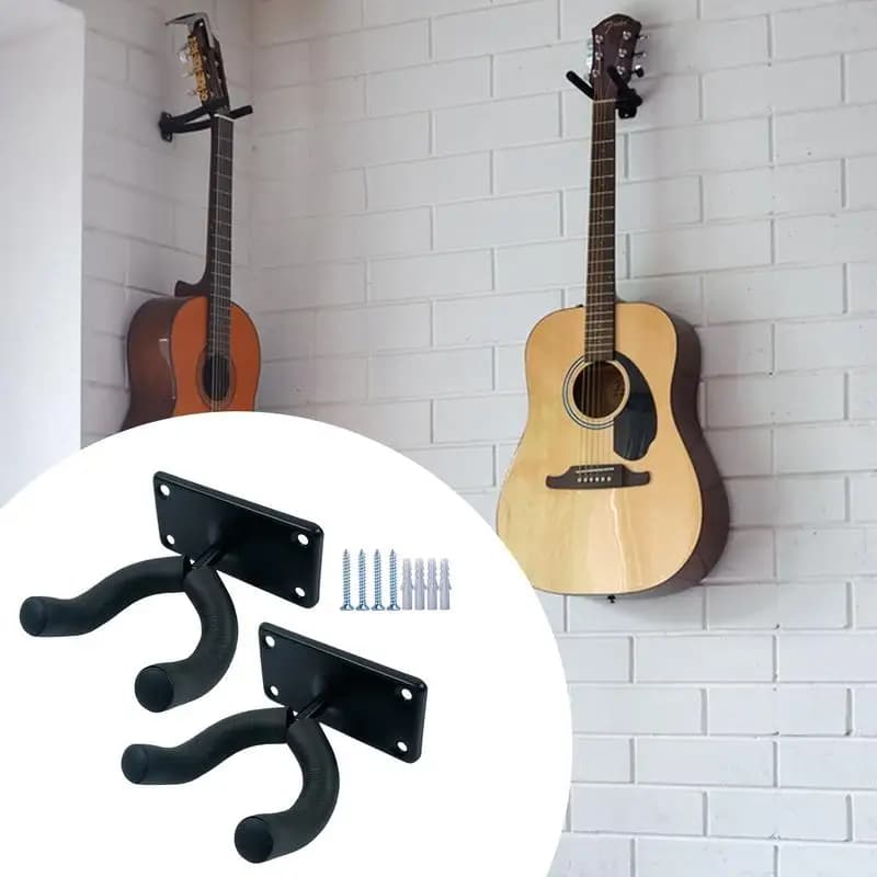 2 pezzi gancio per chitarra in metallo supporto da parete supporto antiscivolo supporto per chitarra ukulele violino basso accessori per strumenti per chitarra