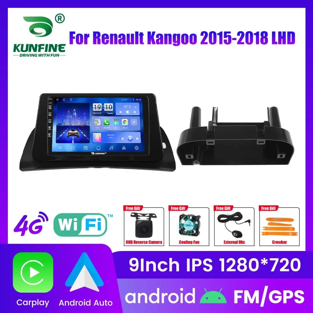 2Din Android Autoradio Per Renault Kangoo 2015-2018 Navigazione GPS Lettore Video Multimediale Carplay Android Auto Car Stereo BT FM