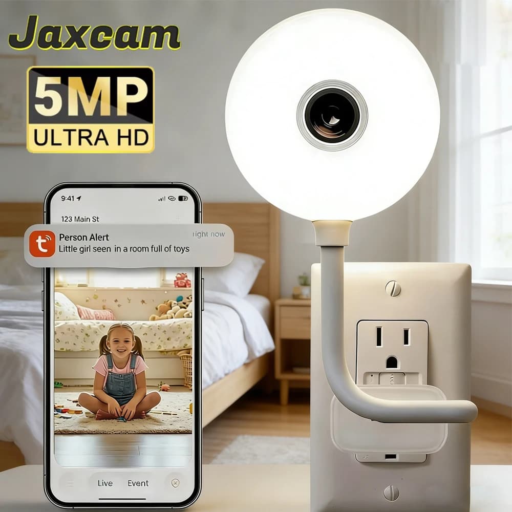 IP Camera Mini Tuya Smart 5MP for Interior, Wireless, Children Monitoring, USB, Automatic AI Tracking, Portable