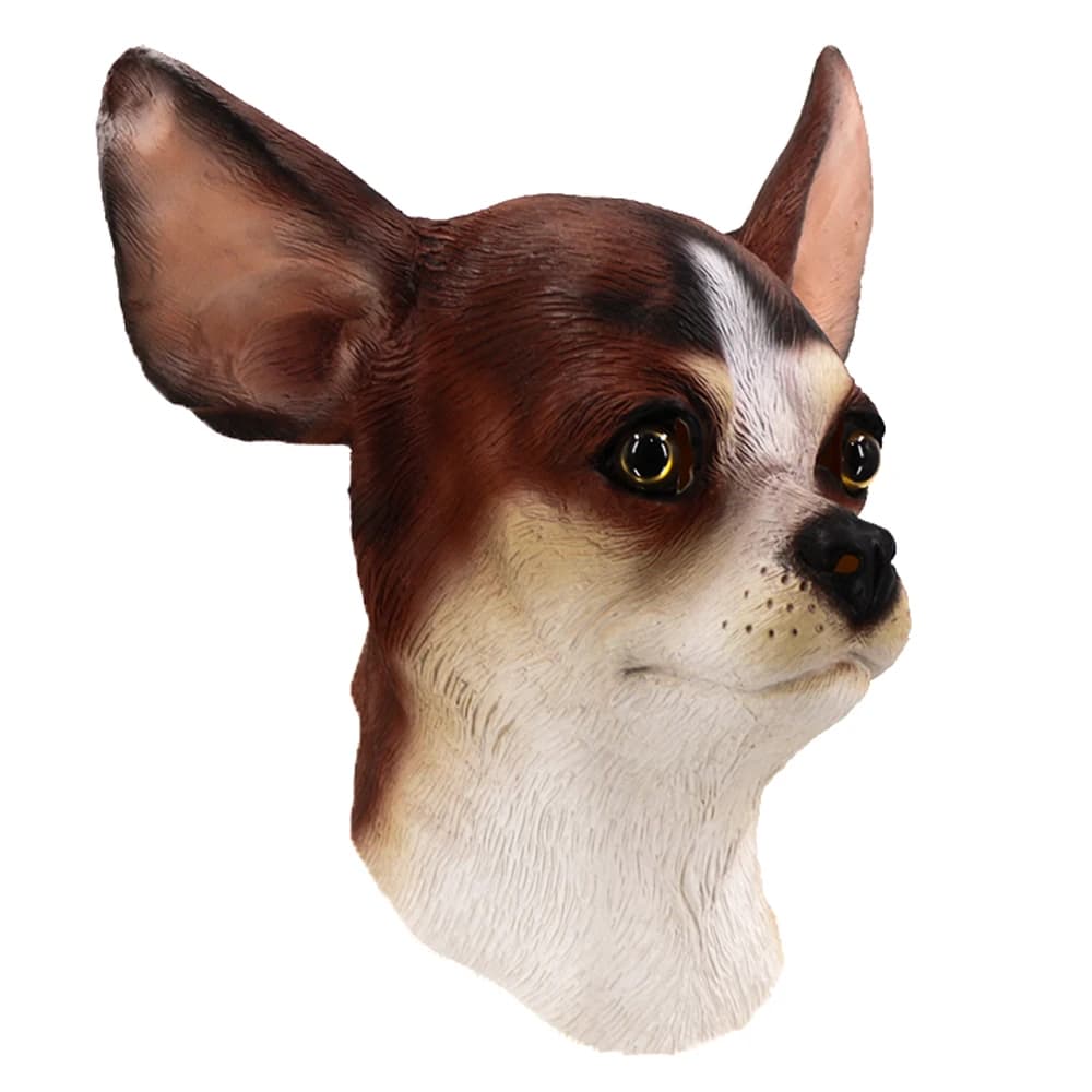 Maschere di carnevale del vestito operato di Cosplay di Halloween del cane di Chihuahua realistico animale del lattice