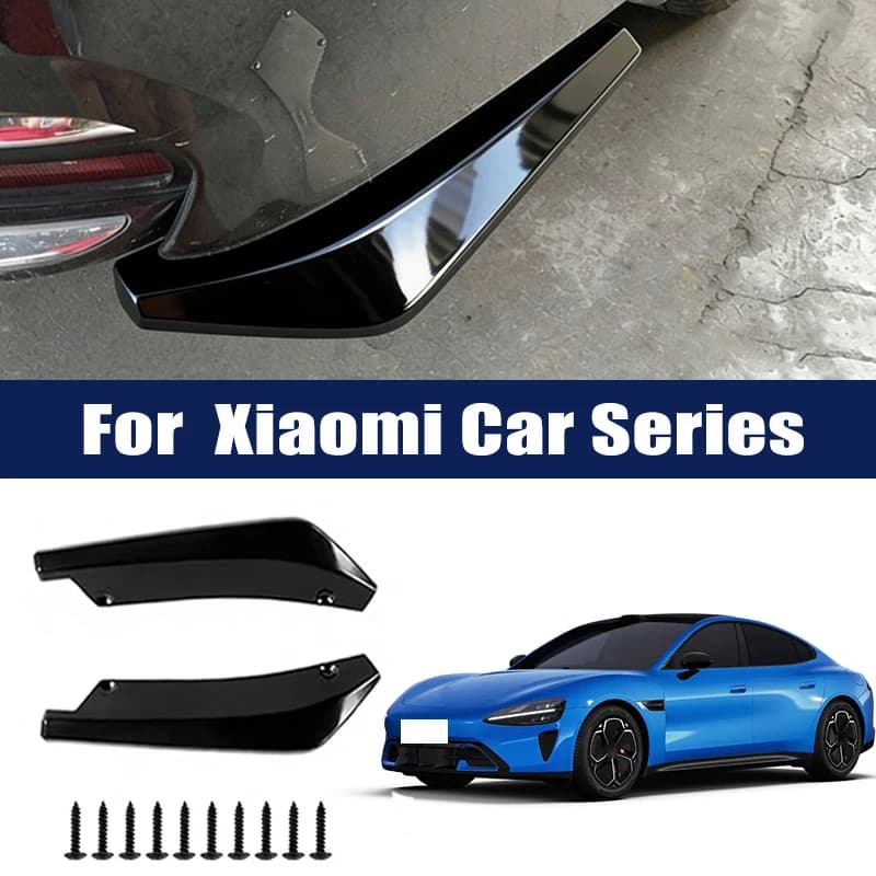 2 Pezzi Spoiler Posteriore Angolare per Paraurti, Diffusore, Splitter, Canard, Protezione per Xiaomi SU7 SU7L YU7 YU7CT SU7 Max YU9 Pro Ultra