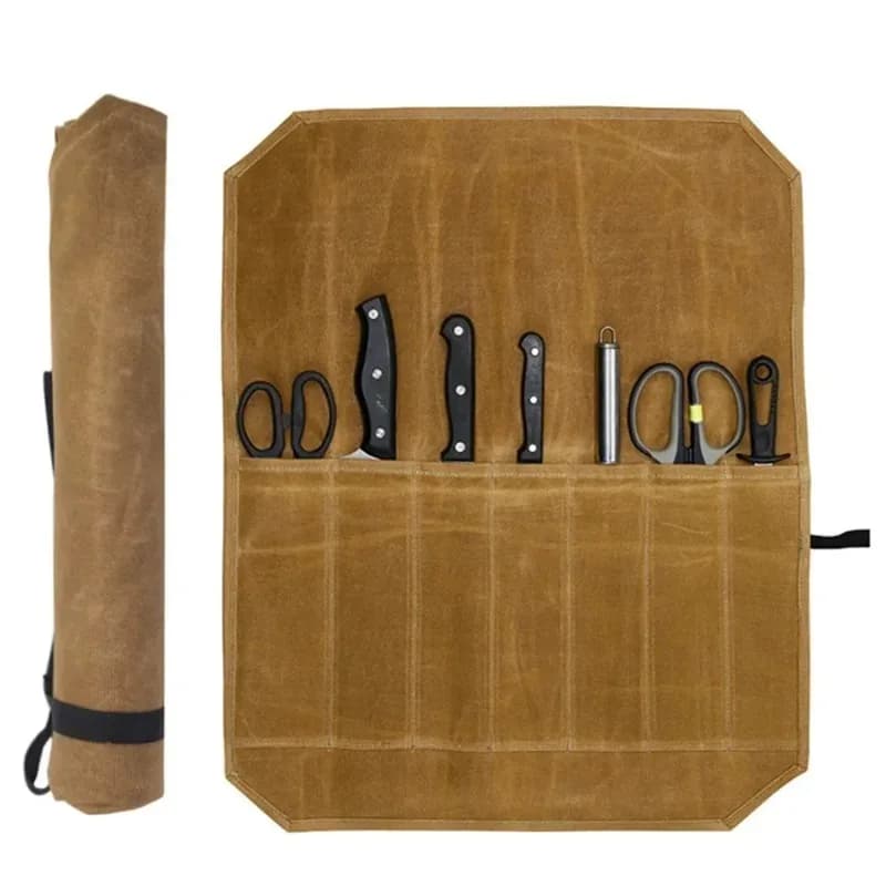 Borsa Portacoltelli in Tela con 7 Scomparti, Impermeabile e Portatile, per Chef