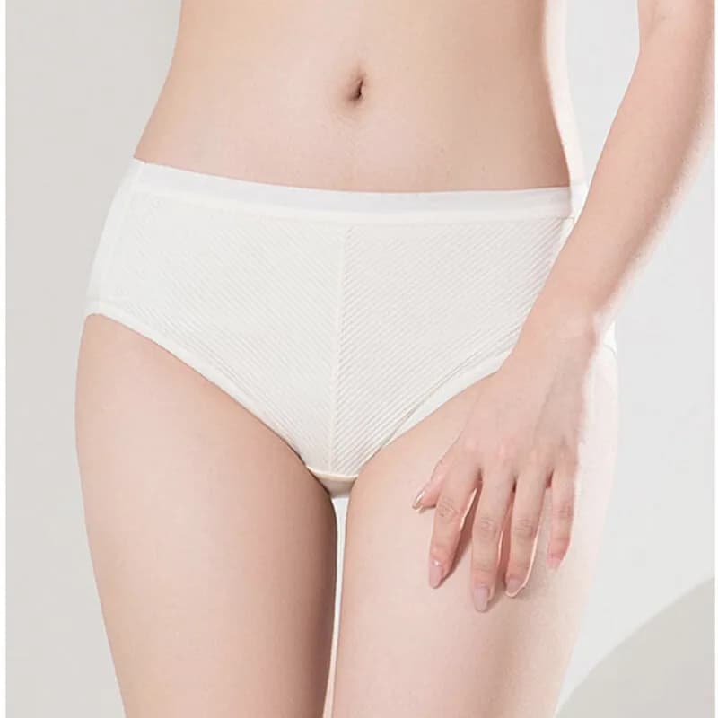 3 paia di biancheria intima in seta di gelso per slip da donna Mutandine da donna a righe in seta