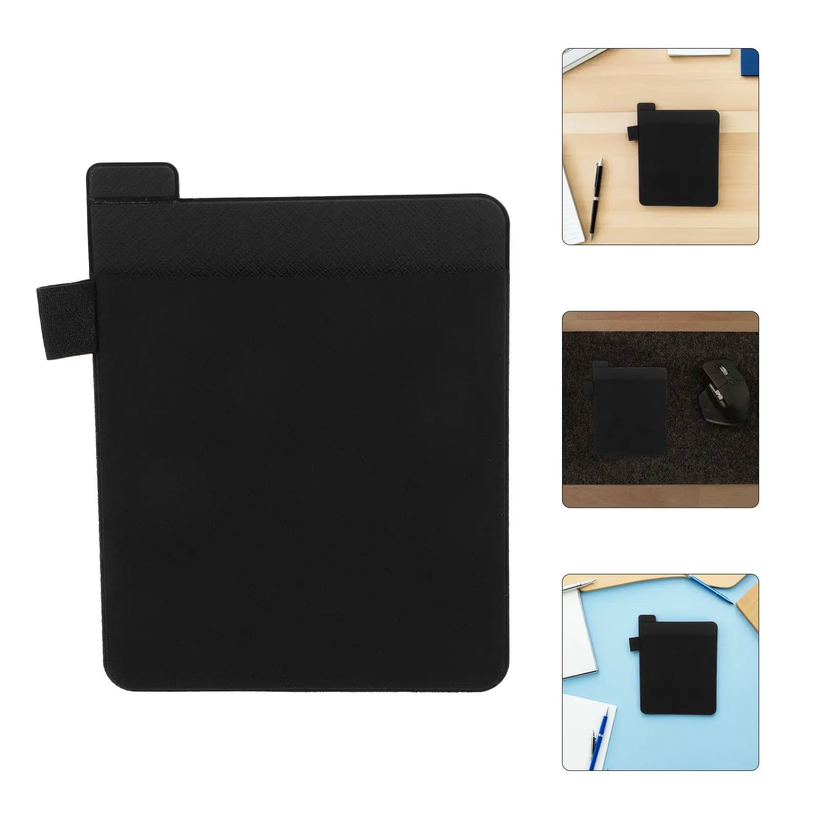 Custodia Adesiva per Mouse da Laptop, Porta Mouse Portatile Adesivo con Scomparto per Penna, Custodia Protettiva da Viaggio per Ufficio e Scuola