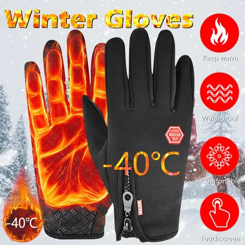 1/2/3/4 Paia di Guanti Invernali Caldi, Guanti Tattici Touchscreen Impermeabili per Escursionismo, Sci, Pesca, Ciclismo, Snowboard, Guanti Antiscivolo