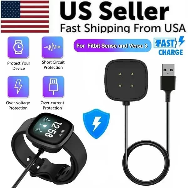 Dock di ricarica wireless per Fitbit Sense 3 4 Watch con cavo USB a ricarica rapida
