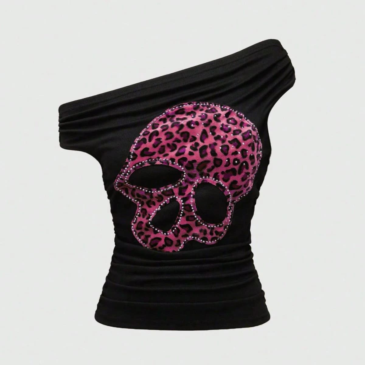 Harajuku T-shirt Goth Punk Skull Print Y2k Aesthetic Crop Top Slim Sleeveless Sexy 2000s Hot Girl Woman Clothes Vest Grunge Tees