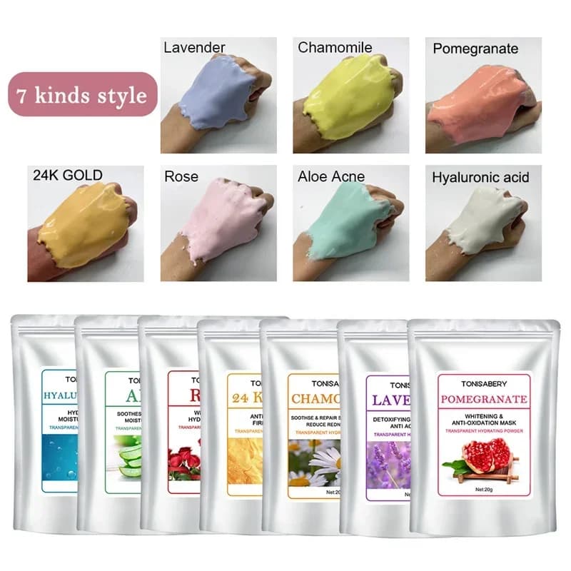 Idratante Salon SPA Soft Hydro Jelly Mask Powder Face Skin Care Whitening Rose Collagen Peel Off maschera Jellymask facciale in gomma fai da te