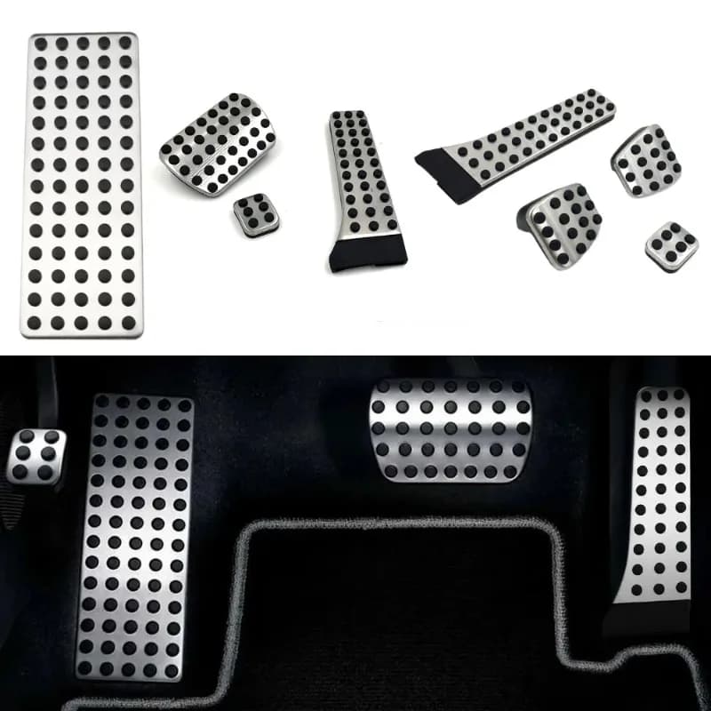 Accessori per Pedali Auto in Acciaio Inox per Mercedes Benz Classe C E S GLC GLK SLK CLS SL, Copri Pedali Freno e Frizione