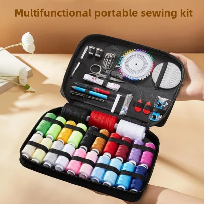 Kit da Cucito Domestico, Set di Strumenti per Riparazioni, Combinazione di Attrezzi per Cucito a Mano, Infilatura dell'Uncinetto e Tessitura