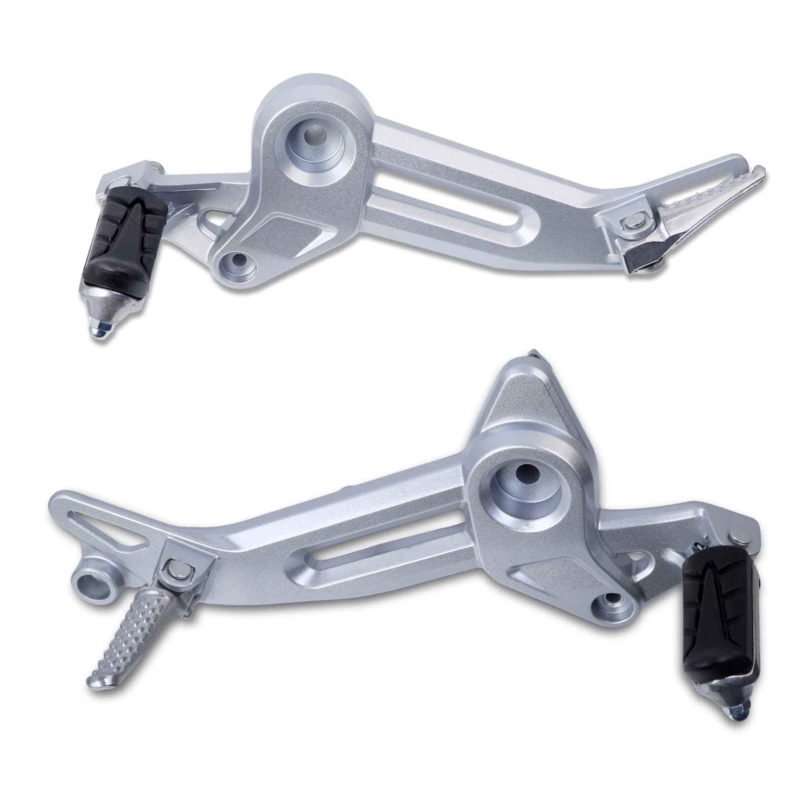 Pedane Moto in Lega di Alluminio 6061 ad Alta Resistenza, Compatibili con Honda Grom MSX 125 SF 2021-2024, Colore Argento