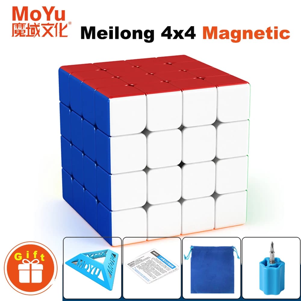MoYu Meilong 4M 4x4x4 Cubo Magico Magnetico Professionale 4×4 Velocità Puzzle 4x4 Per Bambini Agitarsi Giocattoli Per Bambini Regalo Magnete Cubo Magico