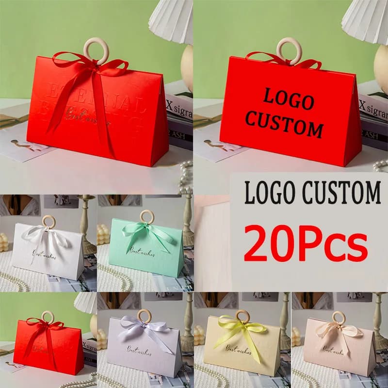 Adorabile Scatola Regalo per Bomboniere, Confezione per Parrucche, 20 Pezzi, Scatole Decorative per Matrimoni e Feste, Personalizzabili con Logo