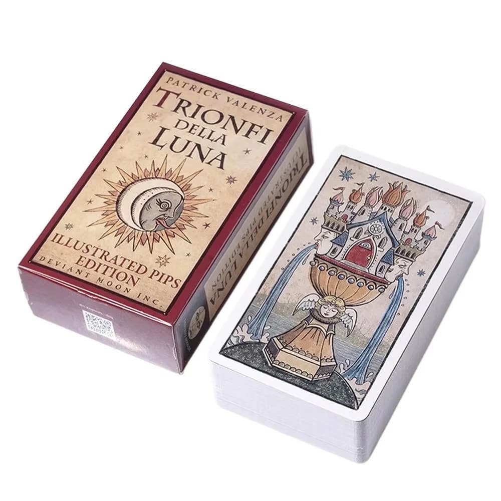 Moon Tarot Della Luna Deck Cards A 89 Oracle English Visions Divination Illustrated Edition Borad Playing Games