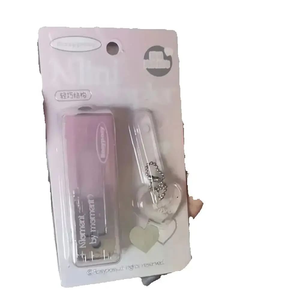 1PC Cucitrice pieghevole MINI portatile a cambiamento graduale senza punti metallici Accessori da scrivania carini Accessori per materiale scolastico