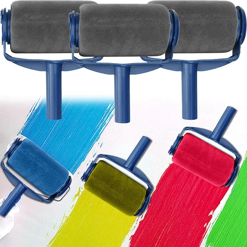 Efficient Painting Roller with Integrated Container, Wall Painting Tool, Foam Roller Anti-drop for Home Renovations